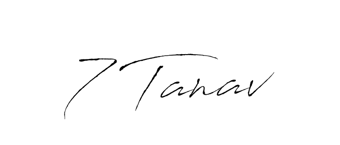 Use a signature maker to create a handwritten signature online. With this signature software, you can design (Antro_Vectra) your own signature for name 7 Tanav. 7 Tanav signature style 6 images and pictures png