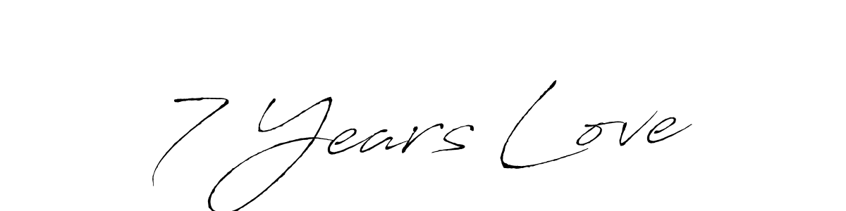 The best way (Antro_Vectra) to make a short signature is to pick only two or three words in your name. The name 7 Years Love include a total of six letters. For converting this name. 7 Years Love signature style 6 images and pictures png