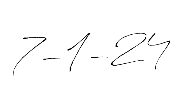 How to make 7-1-24 name signature. Use Antro_Vectra style for creating short signs online. This is the latest handwritten sign. 7-1-24 signature style 6 images and pictures png