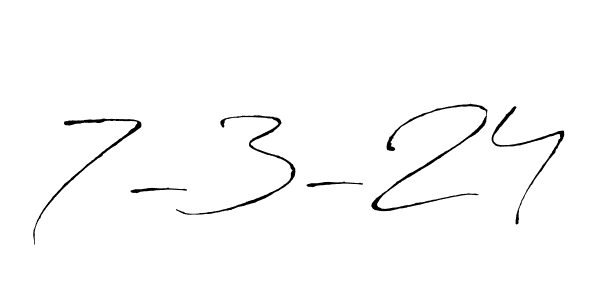 How to make 7-3-24 name signature. Use Antro_Vectra style for creating short signs online. This is the latest handwritten sign. 7-3-24 signature style 6 images and pictures png