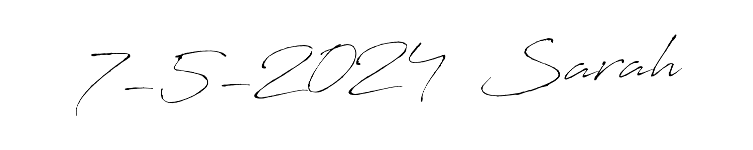 Also we have 7-5-2024  Sarah name is the best signature style. Create professional handwritten signature collection using Antro_Vectra autograph style. 7-5-2024  Sarah signature style 6 images and pictures png
