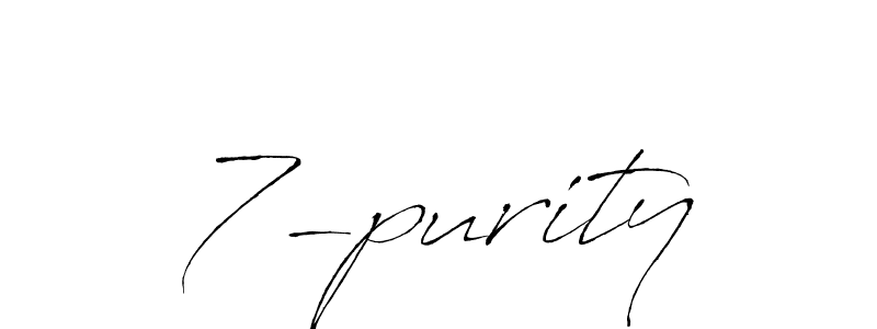 How to make 7-purity name signature. Use Antro_Vectra style for creating short signs online. This is the latest handwritten sign. 7-purity signature style 6 images and pictures png