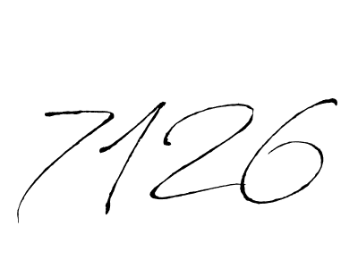 Design your own signature with our free online signature maker. With this signature software, you can create a handwritten (Antro_Vectra) signature for name 7126. 7126 signature style 6 images and pictures png