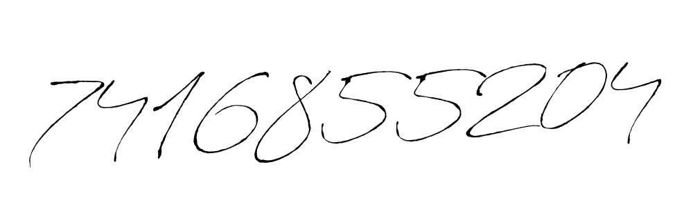 How to make 7416855204 name signature. Use Antro_Vectra style for creating short signs online. This is the latest handwritten sign. 7416855204 signature style 6 images and pictures png