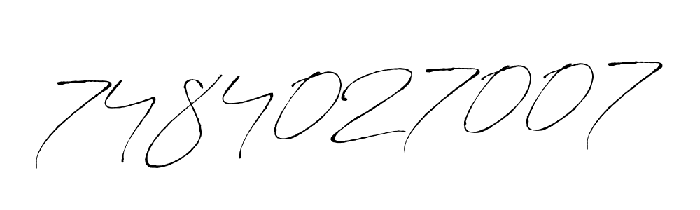 7484027007 stylish signature style. Best Handwritten Sign (Antro_Vectra) for my name. Handwritten Signature Collection Ideas for my name 7484027007. 7484027007 signature style 6 images and pictures png