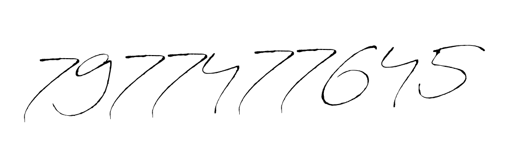 Antro_Vectra is a professional signature style that is perfect for those who want to add a touch of class to their signature. It is also a great choice for those who want to make their signature more unique. Get 7977477645 name to fancy signature for free. 7977477645 signature style 6 images and pictures png