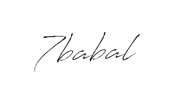 Make a beautiful signature design for name 7babal. With this signature (Antro_Vectra) style, you can create a handwritten signature for free. 7babal signature style 6 images and pictures png