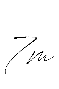 How to make 7m name signature. Use Antro_Vectra style for creating short signs online. This is the latest handwritten sign. 7m signature style 6 images and pictures png