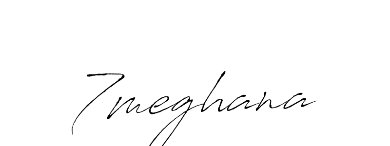 Create a beautiful signature design for name 7meghana. With this signature (Antro_Vectra) fonts, you can make a handwritten signature for free. 7meghana signature style 6 images and pictures png