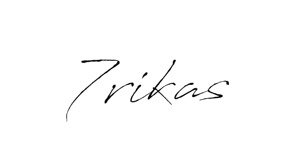 The best way (Antro_Vectra) to make a short signature is to pick only two or three words in your name. The name 7rikas include a total of six letters. For converting this name. 7rikas signature style 6 images and pictures png
