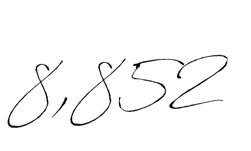 Make a beautiful signature design for name 8,852. Use this online signature maker to create a handwritten signature for free. 8,852 signature style 6 images and pictures png