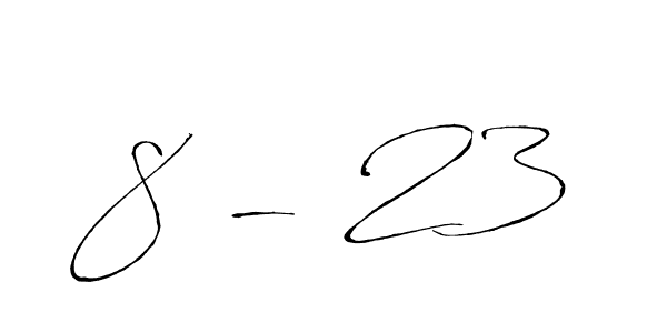 This is the best signature style for the 8 - 23 name. Also you like these signature font (Antro_Vectra). Mix name signature. 8 - 23 signature style 6 images and pictures png