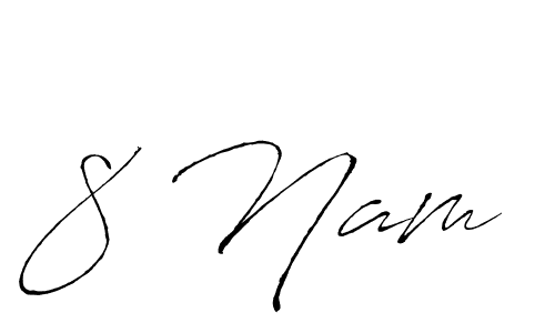 if you are searching for the best signature style for your name 8 Nam. so please give up your signature search. here we have designed multiple signature styles  using Antro_Vectra. 8 Nam signature style 6 images and pictures png