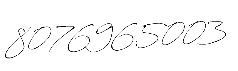 The best way (Antro_Vectra) to make a short signature is to pick only two or three words in your name. The name 8076965003 include a total of six letters. For converting this name. 8076965003 signature style 6 images and pictures png