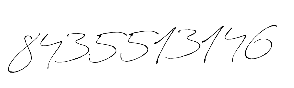 How to make 8435513146 name signature. Use Antro_Vectra style for creating short signs online. This is the latest handwritten sign. 8435513146 signature style 6 images and pictures png