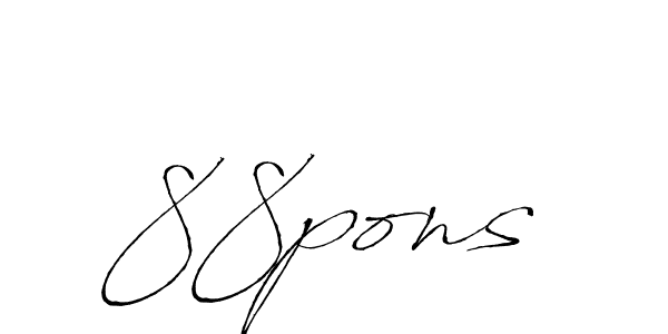 The best way (Antro_Vectra) to make a short signature is to pick only two or three words in your name. The name 88pons include a total of six letters. For converting this name. 88pons signature style 6 images and pictures png