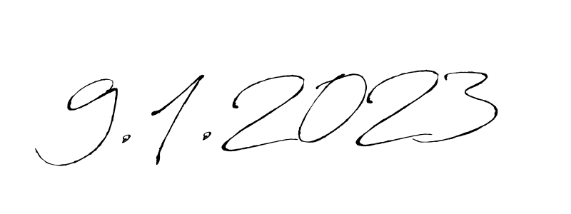The best way (Antro_Vectra) to make a short signature is to pick only two or three words in your name. The name 9.1.2023 include a total of six letters. For converting this name. 9.1.2023 signature style 6 images and pictures png