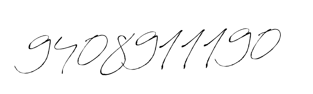 Design your own signature with our free online signature maker. With this signature software, you can create a handwritten (Antro_Vectra) signature for name 9408911190. 9408911190 signature style 6 images and pictures png