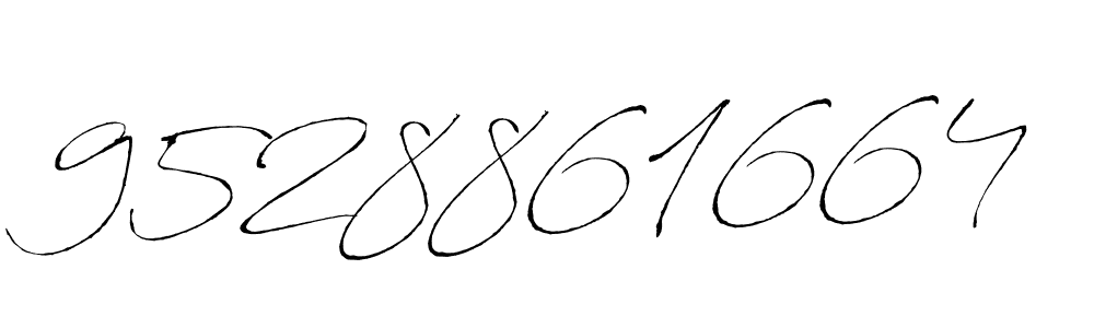 The best way (Antro_Vectra) to make a short signature is to pick only two or three words in your name. The name 9528861664 include a total of six letters. For converting this name. 9528861664 signature style 6 images and pictures png