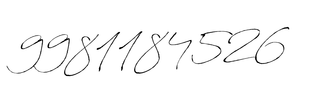 How to make 9981184526 name signature. Use Antro_Vectra style for creating short signs online. This is the latest handwritten sign. 9981184526 signature style 6 images and pictures png