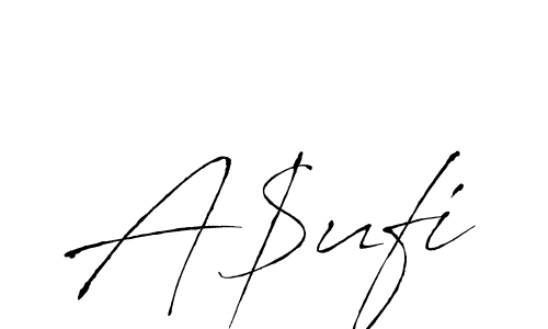 Make a beautiful signature design for name A$ufi. With this signature (Antro_Vectra) style, you can create a handwritten signature for free. A$ufi signature style 6 images and pictures png