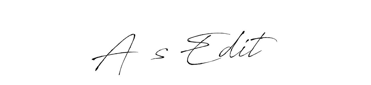 The best way (Antro_Vectra) to make a short signature is to pick only two or three words in your name. The name A❤️s Edit include a total of six letters. For converting this name. A❤️s Edit signature style 6 images and pictures png