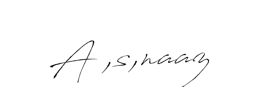 How to make A ,s,naaz signature? Antro_Vectra is a professional autograph style. Create handwritten signature for A ,s,naaz name. A ,s,naaz signature style 6 images and pictures png