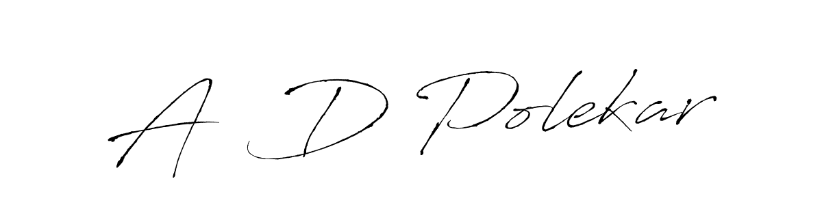 How to make A  D Polekar name signature. Use Antro_Vectra style for creating short signs online. This is the latest handwritten sign. A  D Polekar signature style 6 images and pictures png