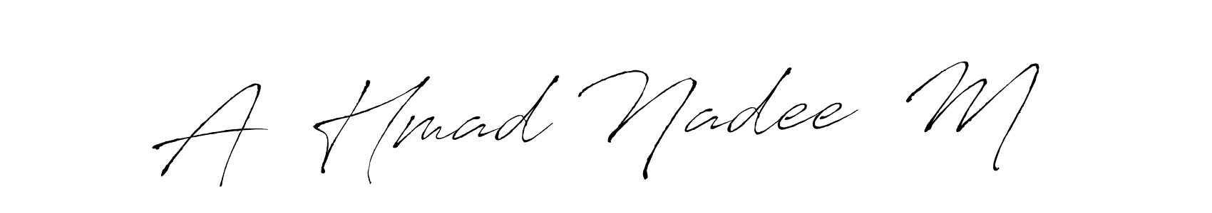 You can use this online signature creator to create a handwritten signature for the name A  Hmad Nadee  M . This is the best online autograph maker. A  Hmad Nadee  M  signature style 6 images and pictures png