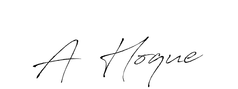 Use a signature maker to create a handwritten signature online. With this signature software, you can design (Antro_Vectra) your own signature for name A  Hoque. A  Hoque signature style 6 images and pictures png