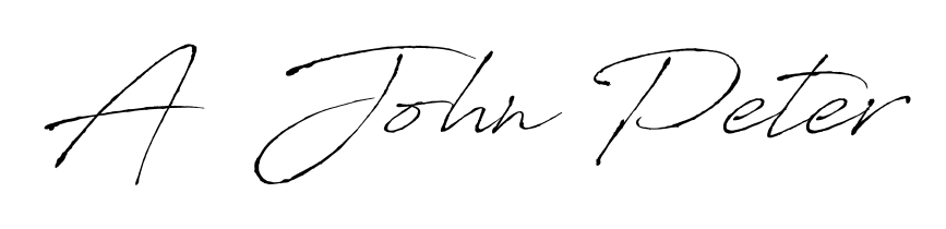 Create a beautiful signature design for name A  John Peter. With this signature (Antro_Vectra) fonts, you can make a handwritten signature for free. A  John Peter signature style 6 images and pictures png