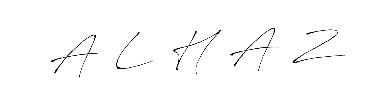 Design your own signature with our free online signature maker. With this signature software, you can create a handwritten (Antro_Vectra) signature for name A  L  H  A  Z. A  L  H  A  Z signature style 6 images and pictures png