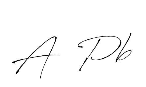 Also we have A  Pb name is the best signature style. Create professional handwritten signature collection using Antro_Vectra autograph style. A  Pb signature style 6 images and pictures png