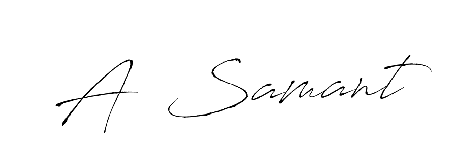 Here are the top 10 professional signature styles for the name A  Samant. These are the best autograph styles you can use for your name. A  Samant signature style 6 images and pictures png