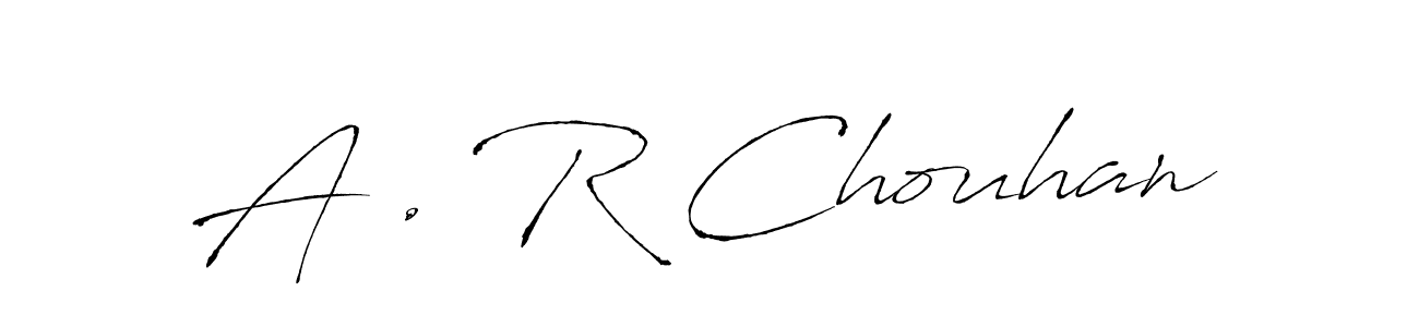 Design your own signature with our free online signature maker. With this signature software, you can create a handwritten (Antro_Vectra) signature for name A . R Chouhan. A . R Chouhan signature style 6 images and pictures png
