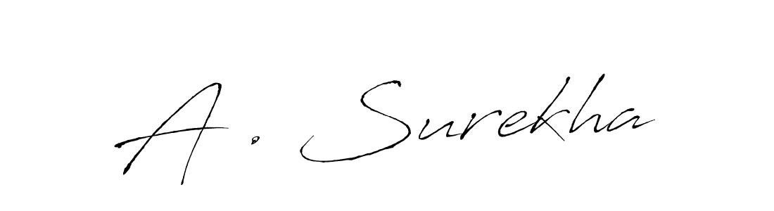 Antro_Vectra is a professional signature style that is perfect for those who want to add a touch of class to their signature. It is also a great choice for those who want to make their signature more unique. Get A . Surekha name to fancy signature for free. A . Surekha signature style 6 images and pictures png