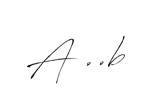 The best way (Antro_Vectra) to make a short signature is to pick only two or three words in your name. The name A ..b include a total of six letters. For converting this name. A ..b signature style 6 images and pictures png