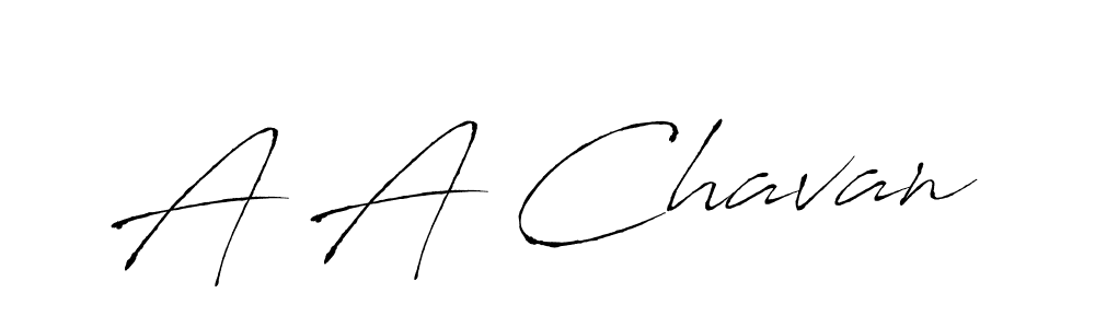 Make a beautiful signature design for name A A Chavan. With this signature (Antro_Vectra) style, you can create a handwritten signature for free. A A Chavan signature style 6 images and pictures png