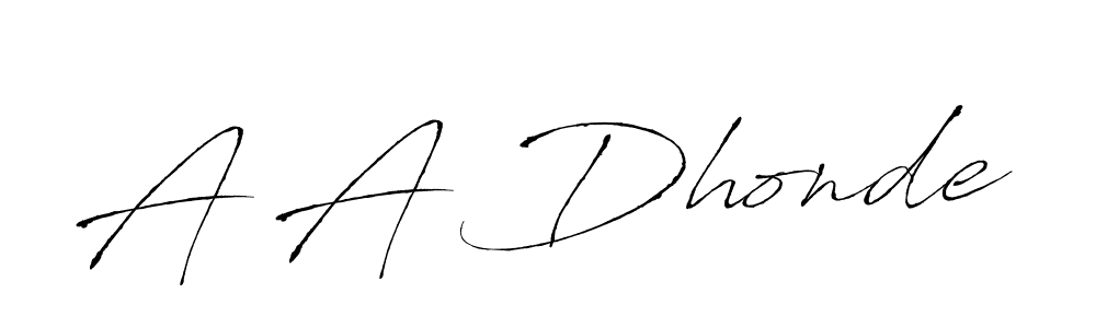 How to make A A Dhonde signature? Antro_Vectra is a professional autograph style. Create handwritten signature for A A Dhonde name. A A Dhonde signature style 6 images and pictures png