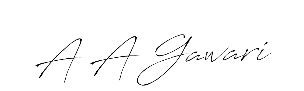 How to make A A Gawari signature? Antro_Vectra is a professional autograph style. Create handwritten signature for A A Gawari name. A A Gawari signature style 6 images and pictures png