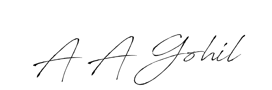 The best way (Antro_Vectra) to make a short signature is to pick only two or three words in your name. The name A A Gohil include a total of six letters. For converting this name. A A Gohil signature style 6 images and pictures png