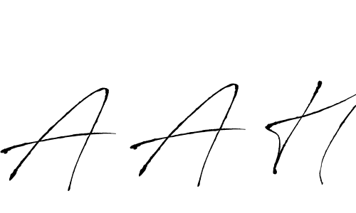 A A H stylish signature style. Best Handwritten Sign (Antro_Vectra) for my name. Handwritten Signature Collection Ideas for my name A A H. A A H signature style 6 images and pictures png