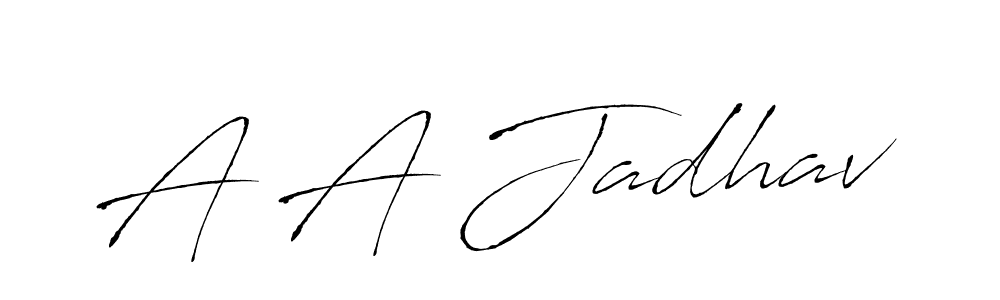 A A Jadhav stylish signature style. Best Handwritten Sign (Antro_Vectra) for my name. Handwritten Signature Collection Ideas for my name A A Jadhav. A A Jadhav signature style 6 images and pictures png