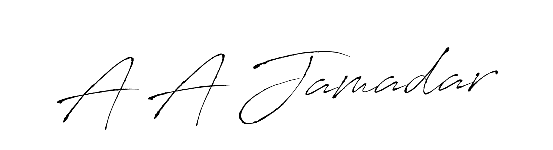 How to make A A Jamadar signature? Antro_Vectra is a professional autograph style. Create handwritten signature for A A Jamadar name. A A Jamadar signature style 6 images and pictures png