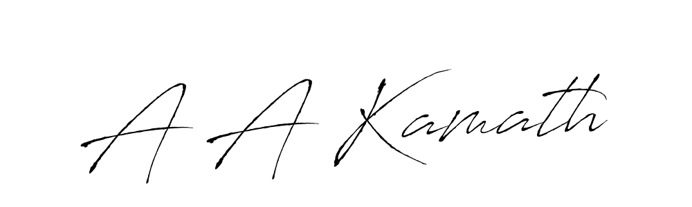 A A Kamath stylish signature style. Best Handwritten Sign (Antro_Vectra) for my name. Handwritten Signature Collection Ideas for my name A A Kamath. A A Kamath signature style 6 images and pictures png