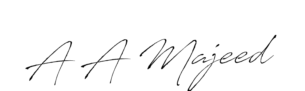 Antro_Vectra is a professional signature style that is perfect for those who want to add a touch of class to their signature. It is also a great choice for those who want to make their signature more unique. Get A A Majeed name to fancy signature for free. A A Majeed signature style 6 images and pictures png