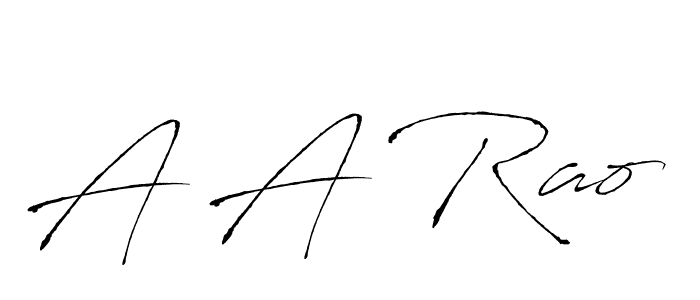 A A Rao stylish signature style. Best Handwritten Sign (Antro_Vectra) for my name. Handwritten Signature Collection Ideas for my name A A Rao. A A Rao signature style 6 images and pictures png