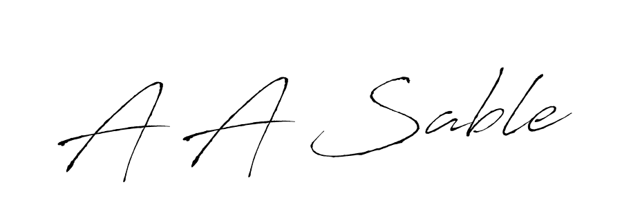 Design your own signature with our free online signature maker. With this signature software, you can create a handwritten (Antro_Vectra) signature for name A A Sable. A A Sable signature style 6 images and pictures png