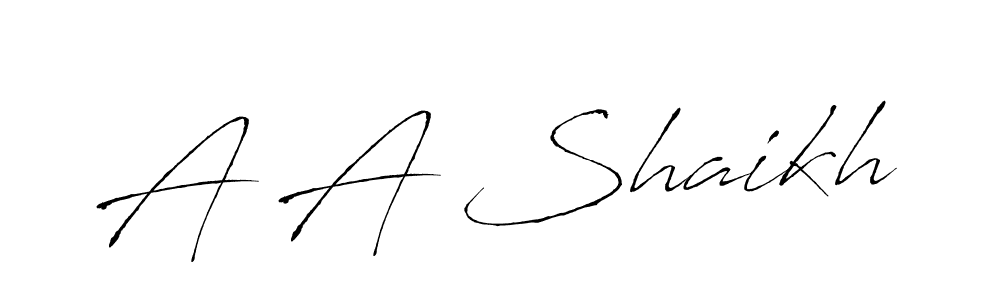 How to make A A Shaikh signature? Antro_Vectra is a professional autograph style. Create handwritten signature for A A Shaikh name. A A Shaikh signature style 6 images and pictures png