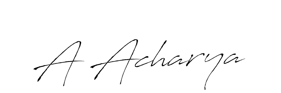 How to make A Acharya signature? Antro_Vectra is a professional autograph style. Create handwritten signature for A Acharya name. A Acharya signature style 6 images and pictures png